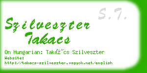 szilveszter takacs business card